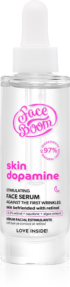 Сыворотка Faceboom Skin с дофамином и ретинолом против морщин от первых признаков старения кожи Bodyboom, 30 мл
Сыворотка Faceboom Skin с дофамином и ретинолом против морщин от первых признаков старения кожи Bodyboom, 30 мл