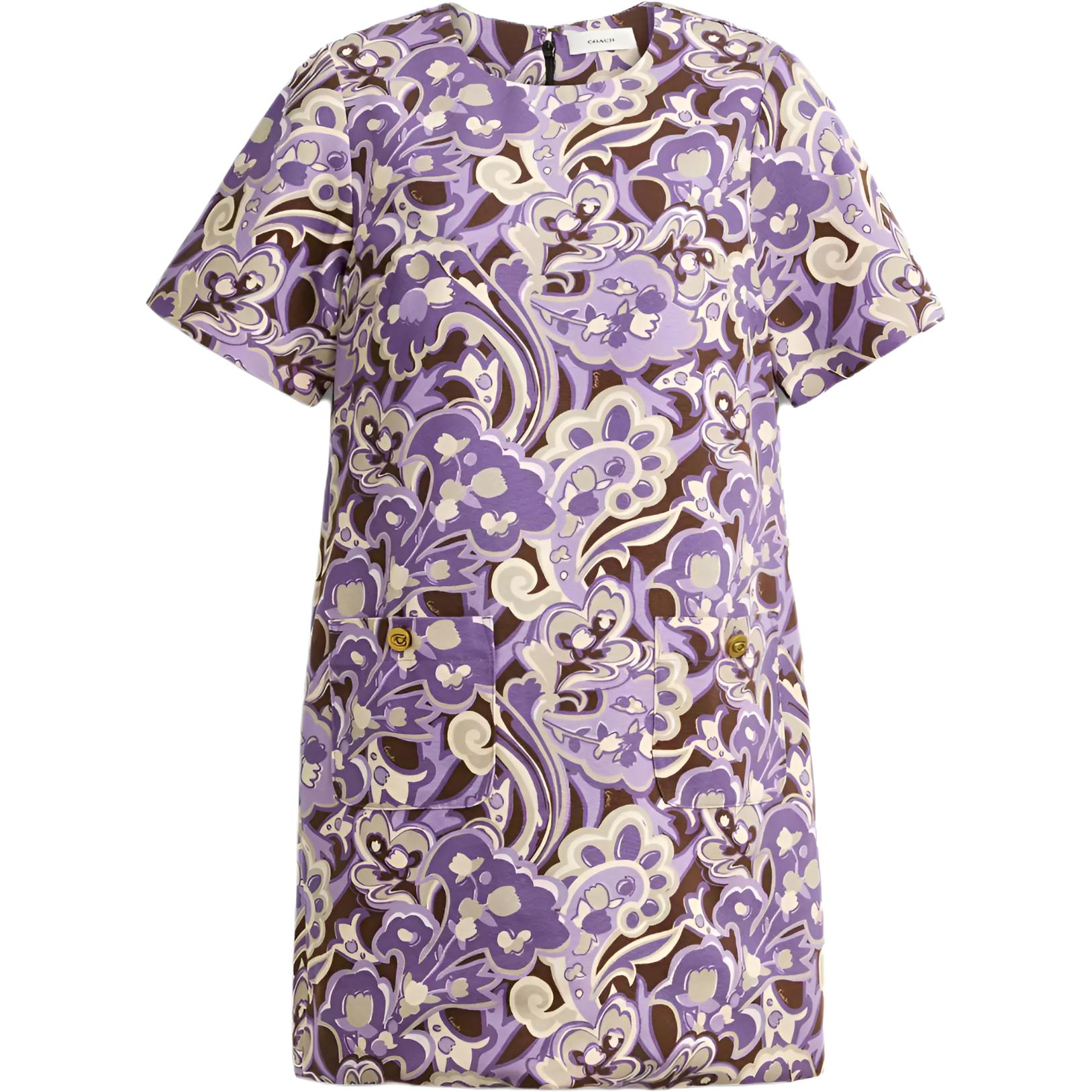 Женское платье с коротким рукавом COACH, фиолетовый
Женское платье с коротким рукавом COACH, фиолетовый