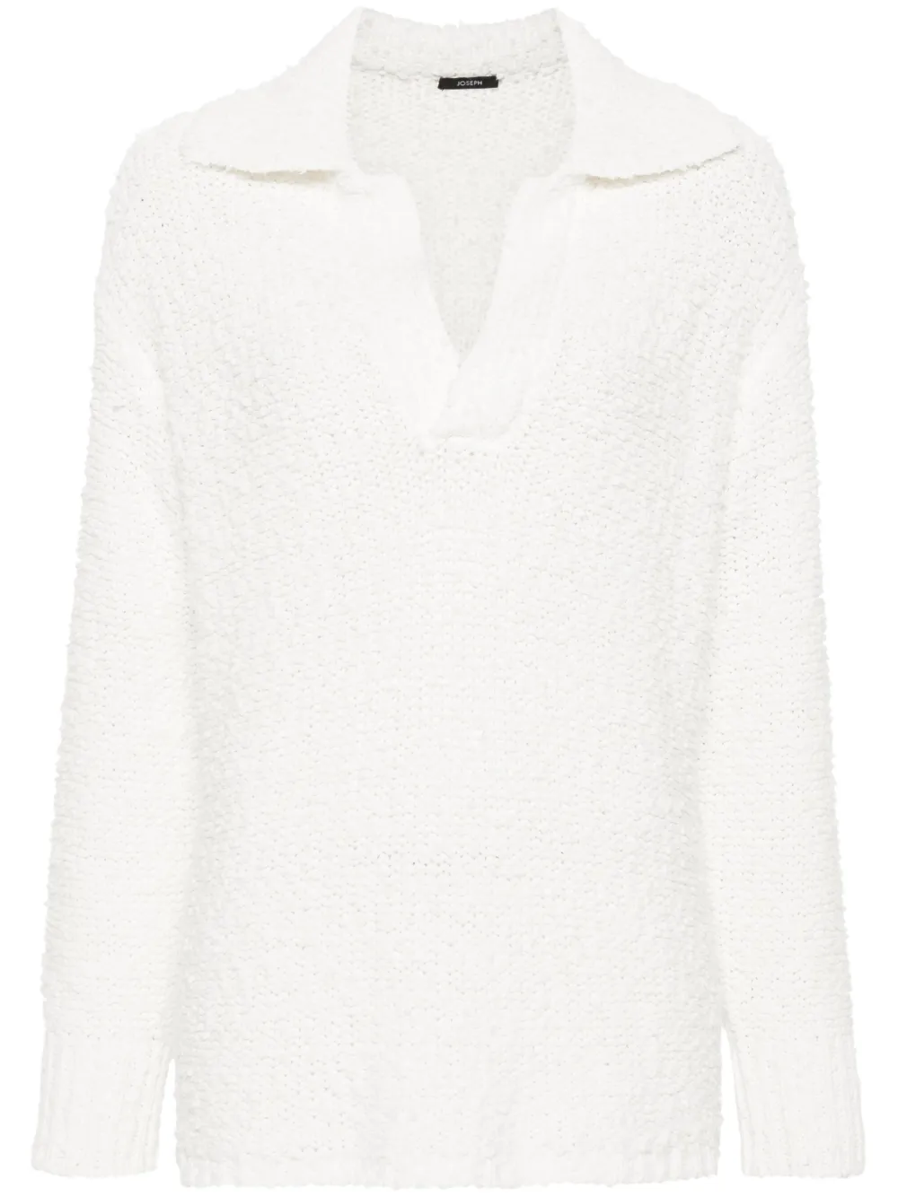 Фактурный джемпер с воротником поло JOSEPH, белый
Фактурный джемпер с воротником поло JOSEPH, белый