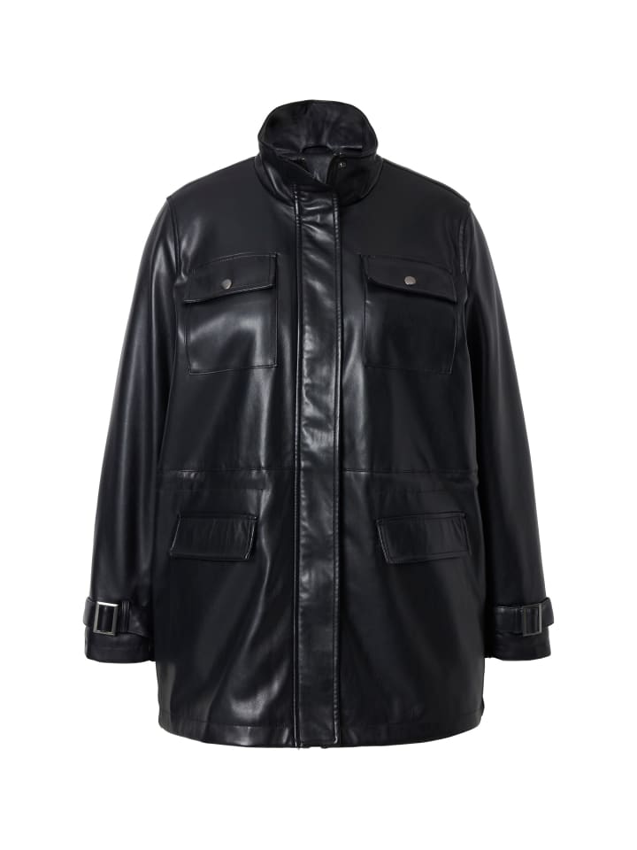 Кожаная куртка MIAMODA Kunstlederjacke, черный
Кожаная куртка MIAMODA Kunstlederjacke, черный