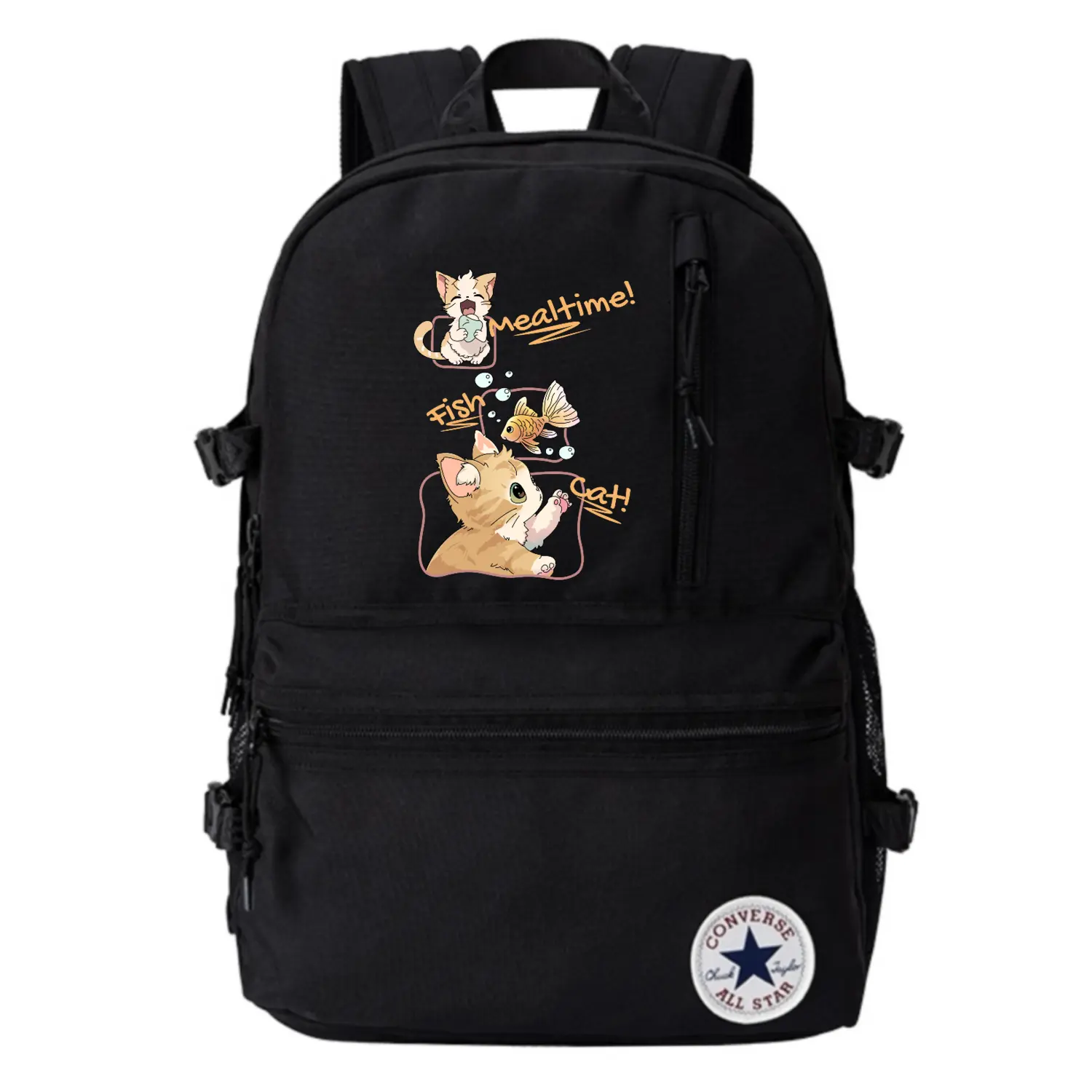 Converse Полиэстеровый рюкзак среднего размера унисекс черный, Cute Kitten
Converse Полиэстеровый рюкзак среднего размера унисекс черный, Cute Kitten