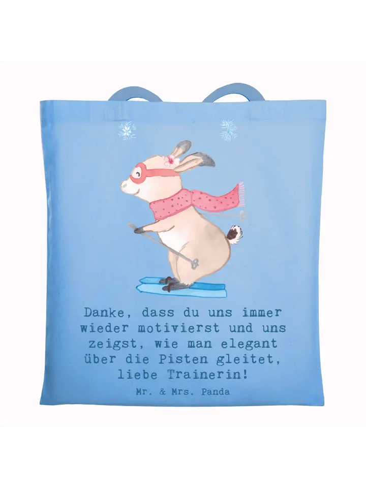 Сумка для переноски Mr & Mrs Panda Skifahren Trainerin Liebe, небесно-синий
Сумка для переноски Mr & Mrs Panda Skifahren Trainerin Liebe, небесно-синий