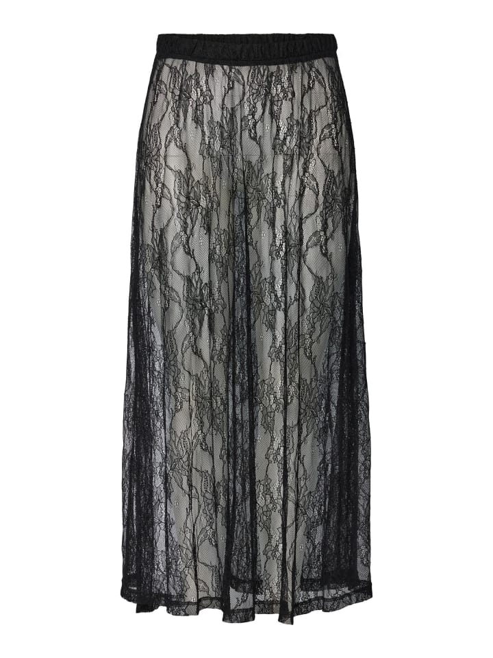 Юбка до колена Pieces, черный 
Юбка до колена Pieces, черный