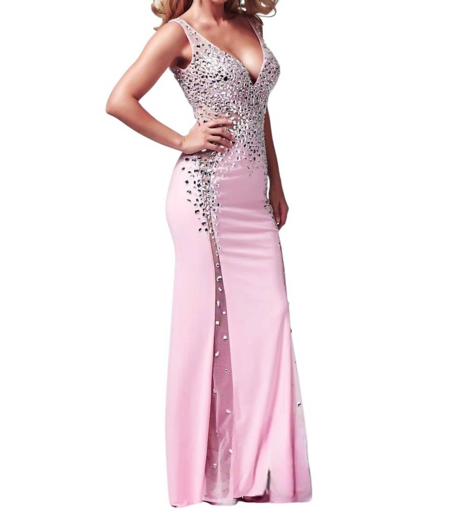 Ослепительное длинное платье в розово-серебристом цвете Mac Duggal
Ослепительное длинное платье в розово-серебристом цвете Mac Duggal