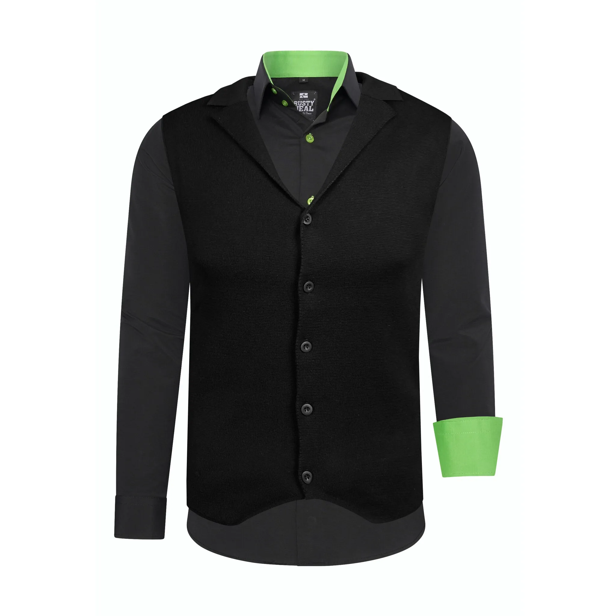 Рубашка с длинными рукавами Расти Нила, включая рубашку с длинными рукавами и жилет Rusty Neal, зеленый
Рубашка с длинными рукавами Расти Нила, включая рубашку с длинными рукавами и жилет Rusty Neal, зеленый