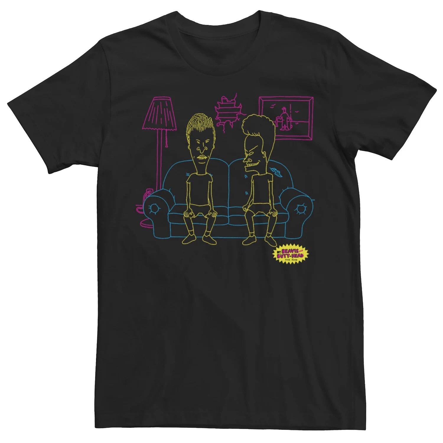 Мужская футболка с короткими рукавами Beavis and Butthead Neon Outline Couch Licensed Character, Черный, Мужская футболка с короткими рукавами Beavis and Butthead Neon Outline Couch Licensed Character
Мужская футболка с короткими рукавами Beavis and Butthead Neon Outline Couch Licensed Character, Черный, Мужская футболка с короткими рукавами Beavis and Butthead Neon Outline Couch Licensed Character
