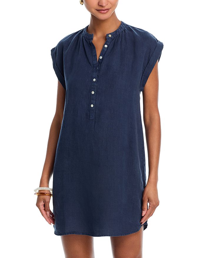 Льняное мини-платье с рукавами-колокольчиками и застежкой "хенли" Bella Dahl, синий
Льняное мини-платье с рукавами-колокольчиками и застежкой "хенли" Bella Dahl, синий