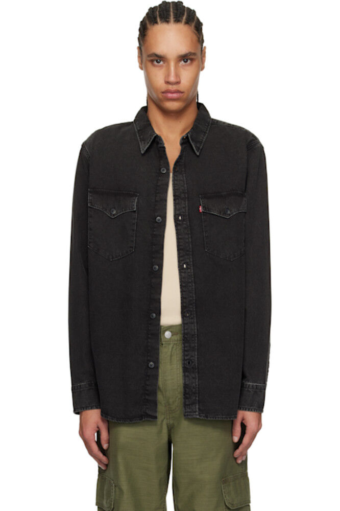 Черная свободная джинсовая рубашка в стиле вестерн Levi's
Черная свободная джинсовая рубашка в стиле вестерн Levi's