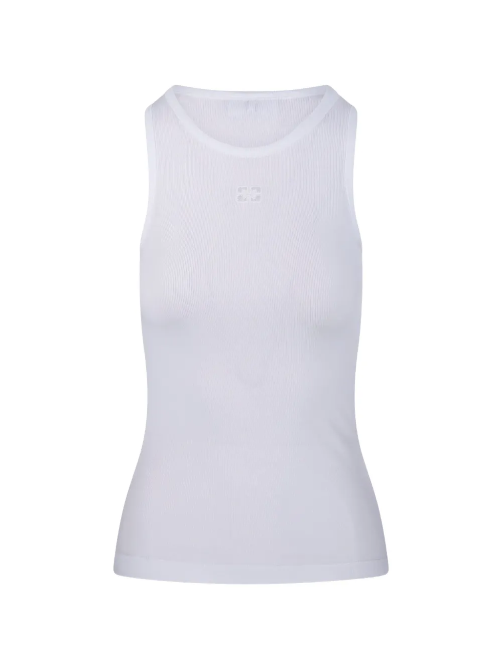 Рифленый топ Ganni, белый
Рифленый топ Ganni, белый