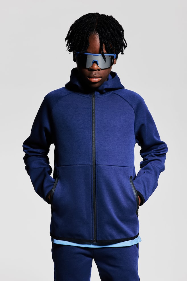 Спортивная куртка с драймоуправлением H&M, синий
Спортивная куртка с драймоуправлением H&M, синий