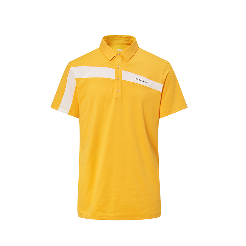 Мужская поло шафранового цвета Skechers 
Мужская поло шафранового цвета Skechers