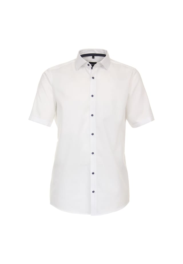 Рубашка делового покроя с коротким рукавом однотонная современный крой Venti, белый
Рубашка делового покроя с коротким рукавом однотонная современный крой Venti, белый
