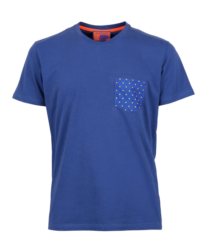 Мужская однотонная синяя хлопковая футболка с круглым вырезом и нагрудным карманом в горошек. Gallo, синий
Мужская однотонная синяя хлопковая футболка с круглым вырезом и нагрудным карманом в горошек. Gallo, синий