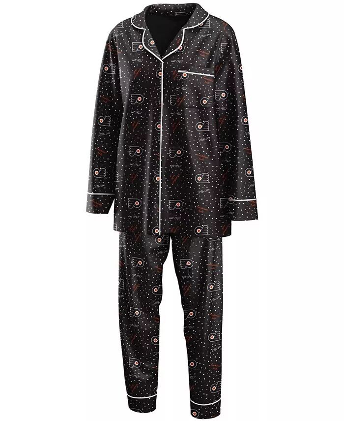 Женская черная рубашка на пуговицах с длинным рукавом Philadelphia Flyers, комплект для сна Wear By Erin Andrews, черный
Женская черная рубашка на пуговицах с длинным рукавом Philadelphia Flyers, комплект для сна Wear By Erin Andrews, черный