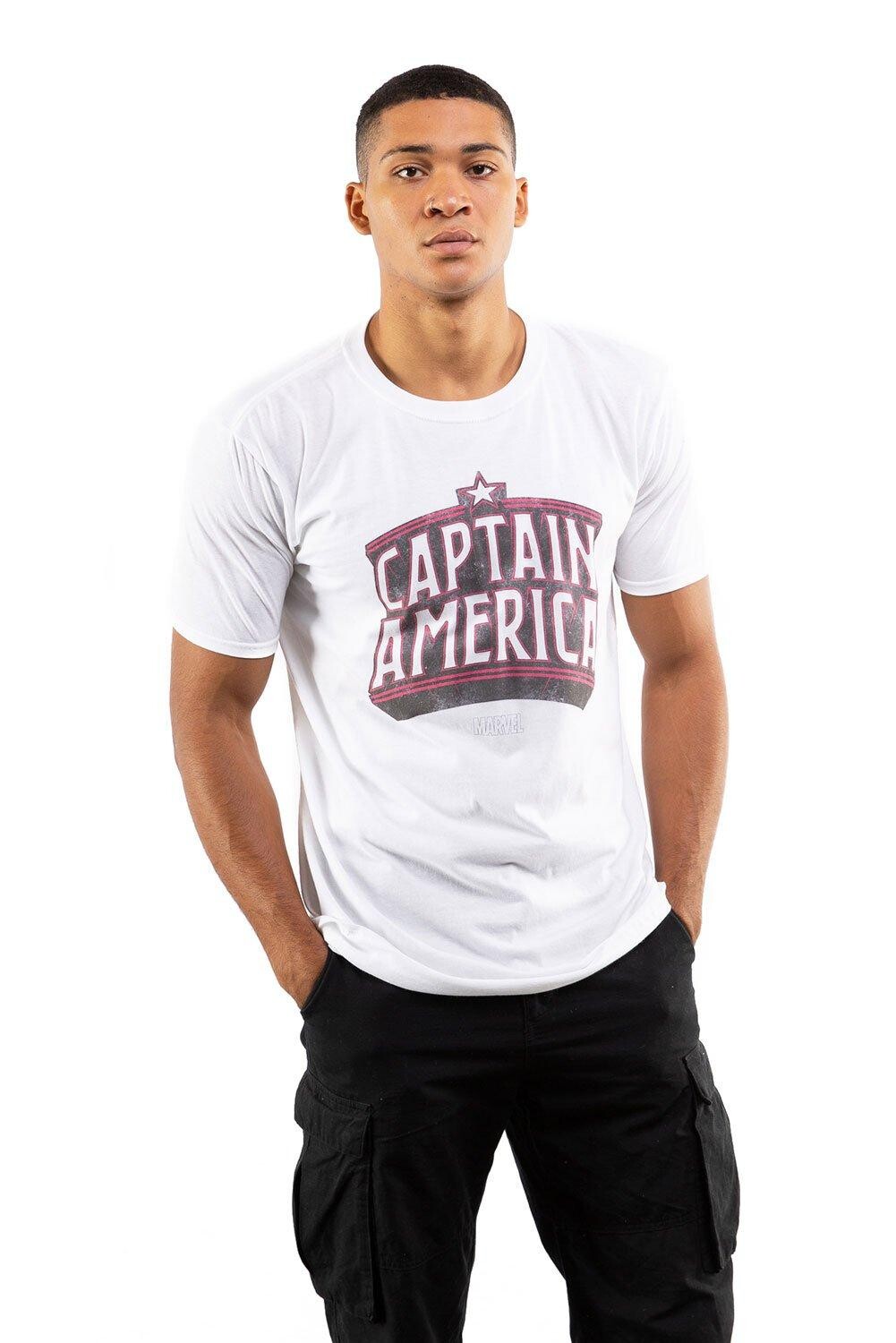 Хлопковая футболка «Капитан Америка Arch» Marvel, белый
Хлопковая футболка «Капитан Америка Arch» Marvel, белый
