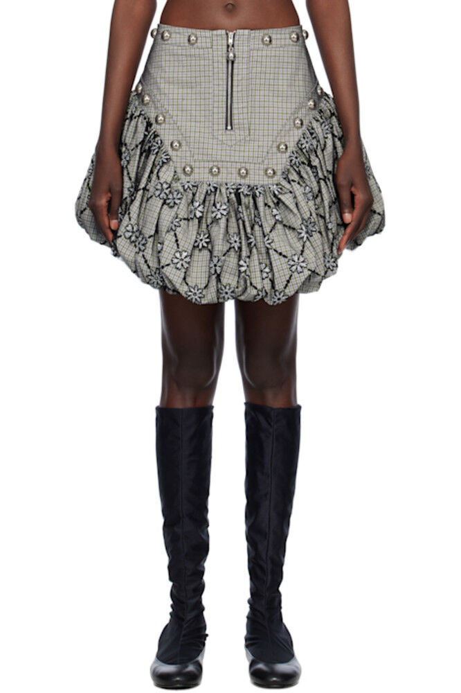 Мини-юбка с защипами зеленого и черного цвета Chopova Lowena
Мини-юбка с защипами зеленого и черного цвета Chopova Lowena