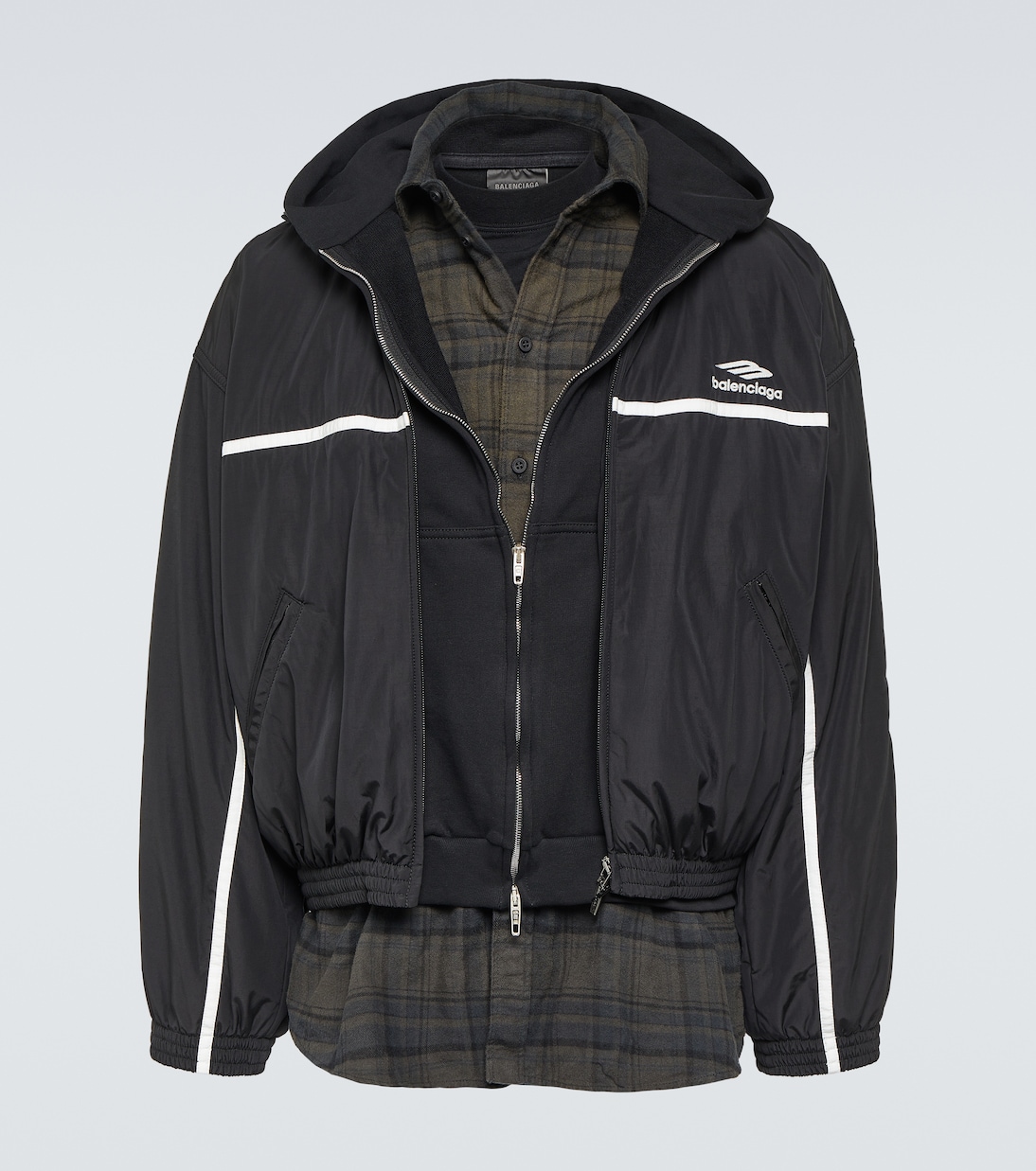 3B Sports Icon многослойная трек-куртка Balenciaga, черный
3B Sports Icon многослойная трек-куртка Balenciaga, черный