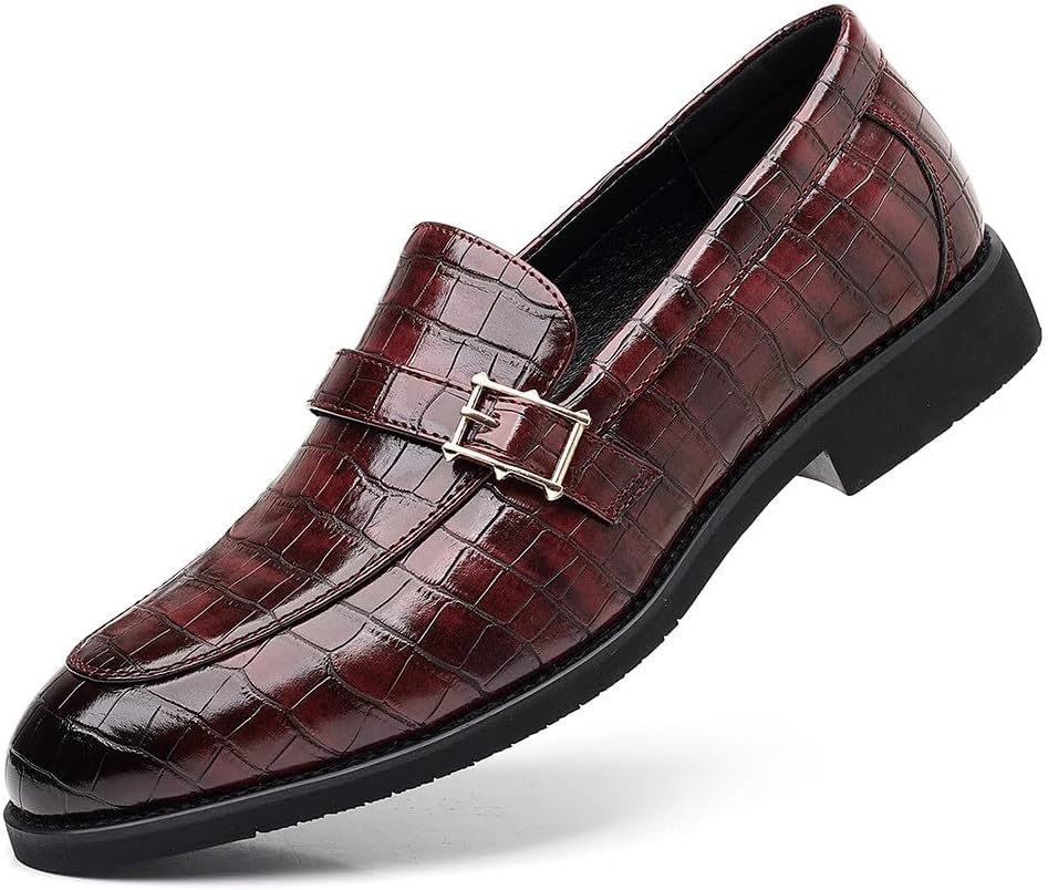 Мужские лоферы Santimon с узором под крокодила, с пряжкой, на кожаной подошве, для официальных мероприятий, свадьбы и повседневной носки, бордовый
Мужские лоферы Santimon с узором под крокодила, с пряжкой, на кожаной подошве, для официальных мероприятий, свадьбы и повседневной носки, бордовый