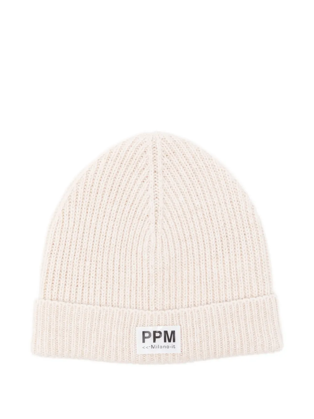 Шапочка-бини с нашивкой-логотипом, ребристая вязка Paolo Pecora Kids, нейтральный 
Шапочка-бини с нашивкой-логотипом, ребристая вязка Paolo Pecora Kids, нейтральный
