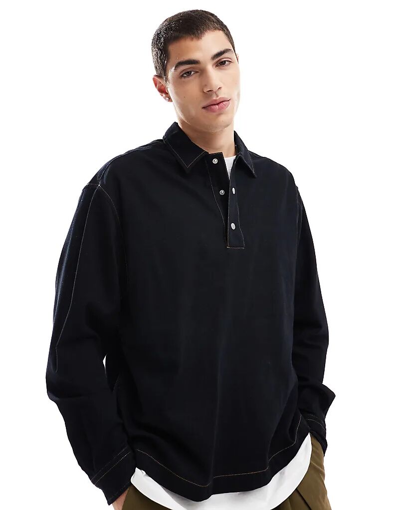 Свободная рубашка свободного кроя из денима черного цвета ASOS DESIGN
Свободная рубашка свободного кроя из денима черного цвета ASOS DESIGN