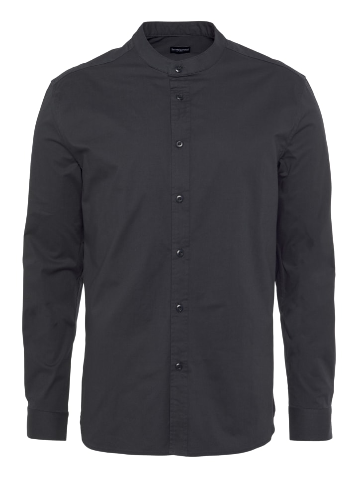 Рубашка с длинными рукавами антрацитового цвета Bruno Banani
Рубашка с длинными рукавами антрацитового цвета Bruno Banani