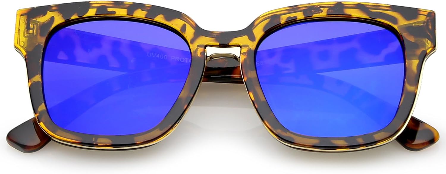 Солнцезащитные очки zeroUV в современном стиле с металлической оправой, квадратными зеркальными линзами, плоскими линзами и роговой оправой, диаметр линз 50 мм, Tortoise-gold / Blue Mirror
Солнцезащитные очки zeroUV в современном стиле с металлической оправой, квадратными зеркальными линзами, плоскими линзами и роговой оправой, диаметр линз 50 мм, Tortoise-gold / Blue Mirror