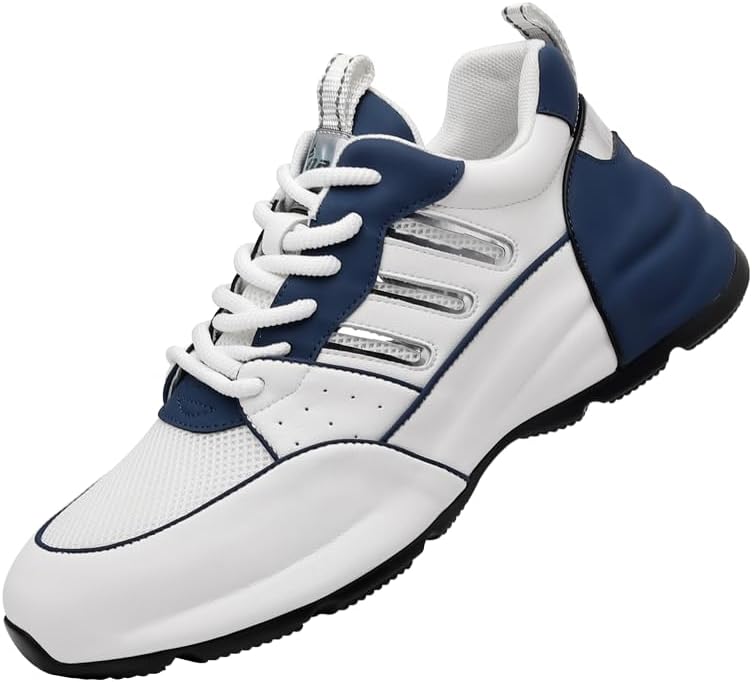 Мужские модные кожаные туфли из коровьей кожи с закрытой подошвой, толстая подошва, спортивная обувь для увеличения роста. Стильные и универсальные, подходят для бега на улице и повседневной носки Lhyxu, белый/синий
Мужские модные кожаные туфли из коровьей кожи с закрытой подошвой, толстая подошва, спортивная обувь для увеличения роста. Стильные и универсальные, подходят для бега на улице и повседневной носки Lhyxu, белый/синий