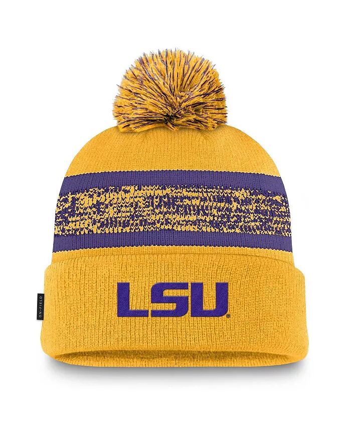 Мужская золотая вязаная шапка LSU Tigers On-Field Peak с манжетами и помпоном Nike
Мужская золотая вязаная шапка LSU Tigers On-Field Peak с манжетами и помпоном Nike