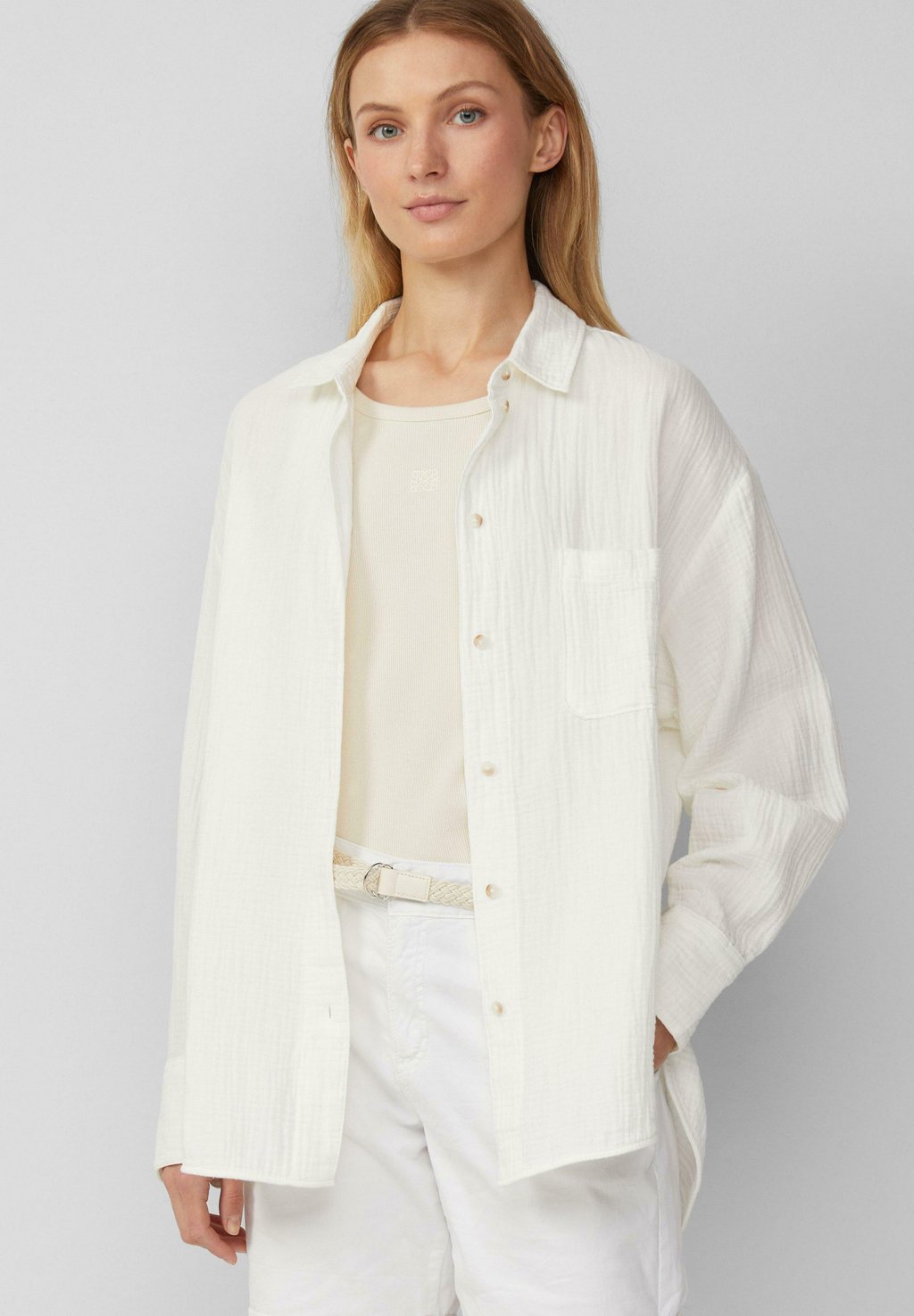 Блузка на пуговицах s.Oliver, кремовый
Блузка на пуговицах s.Oliver, кремовый