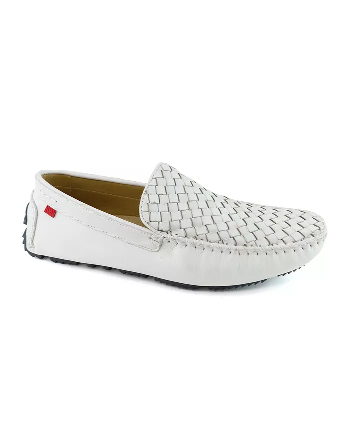 Мужские весенние кожаные лоферы Spring Street Weave Marc Joseph New York, белый 
Мужские весенние кожаные лоферы Spring Street Weave Marc Joseph New York, белый