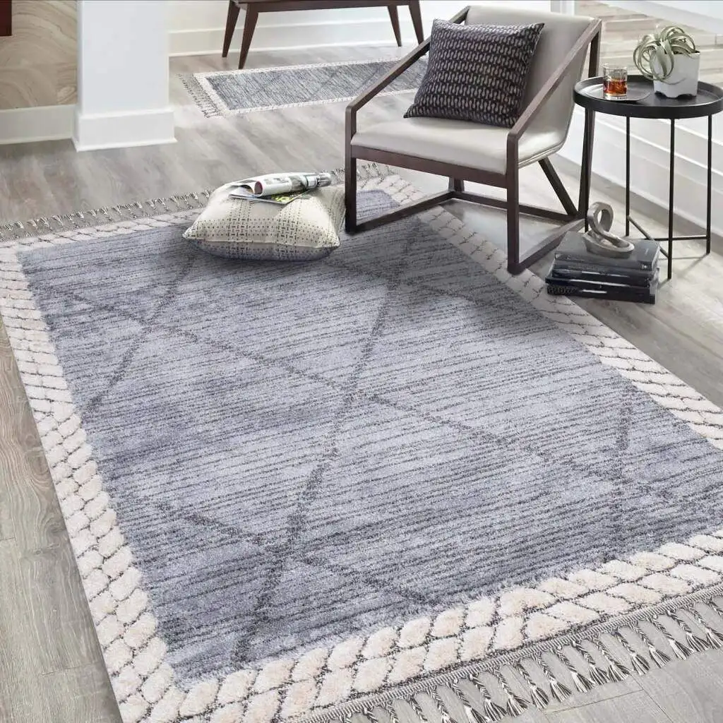Ковер Carpet City "Valencia 909", прямоугольный, винтажный вид, 3D эффект, с бахромой, сизаль 160х230 см, серо-синий/кремовый
Ковер Carpet City "Valencia 909", прямоугольный, винтажный вид, 3D эффект, с бахромой, сизаль 160х230 см, серо-синий/кремовый