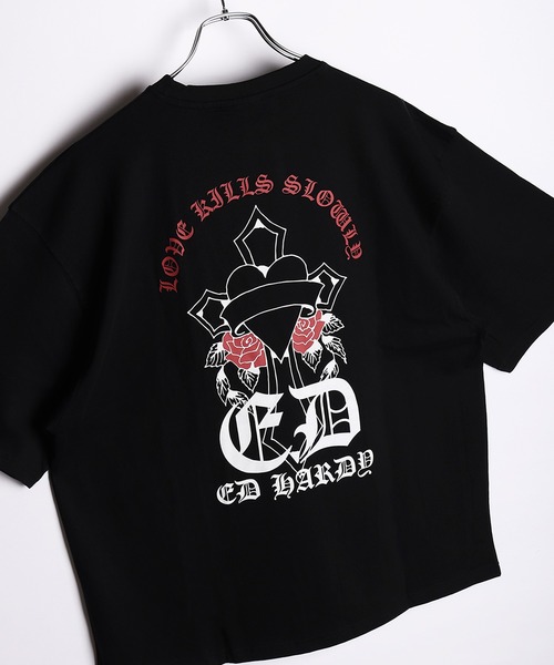 Футболка с коротким рукавом, принт Love Kill Ed Hardy, черный
Футболка с коротким рукавом, принт Love Kill Ed Hardy, черный