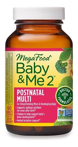 Mega Food Baby & me 2 послеродовая мульти-послеродовая добавка для матери и ребенка, 60 таблеток
Mega Food Baby & me 2 послеродовая мульти-послеродовая добавка для матери и ребенка, 60 таблеток