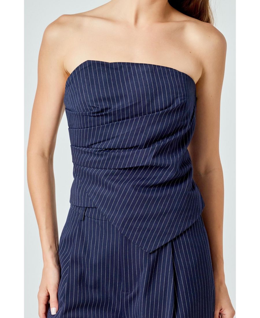 Женский полосатый драпированный корсетный топ endless rose, Navy
Женский полосатый драпированный корсетный топ endless rose, Navy