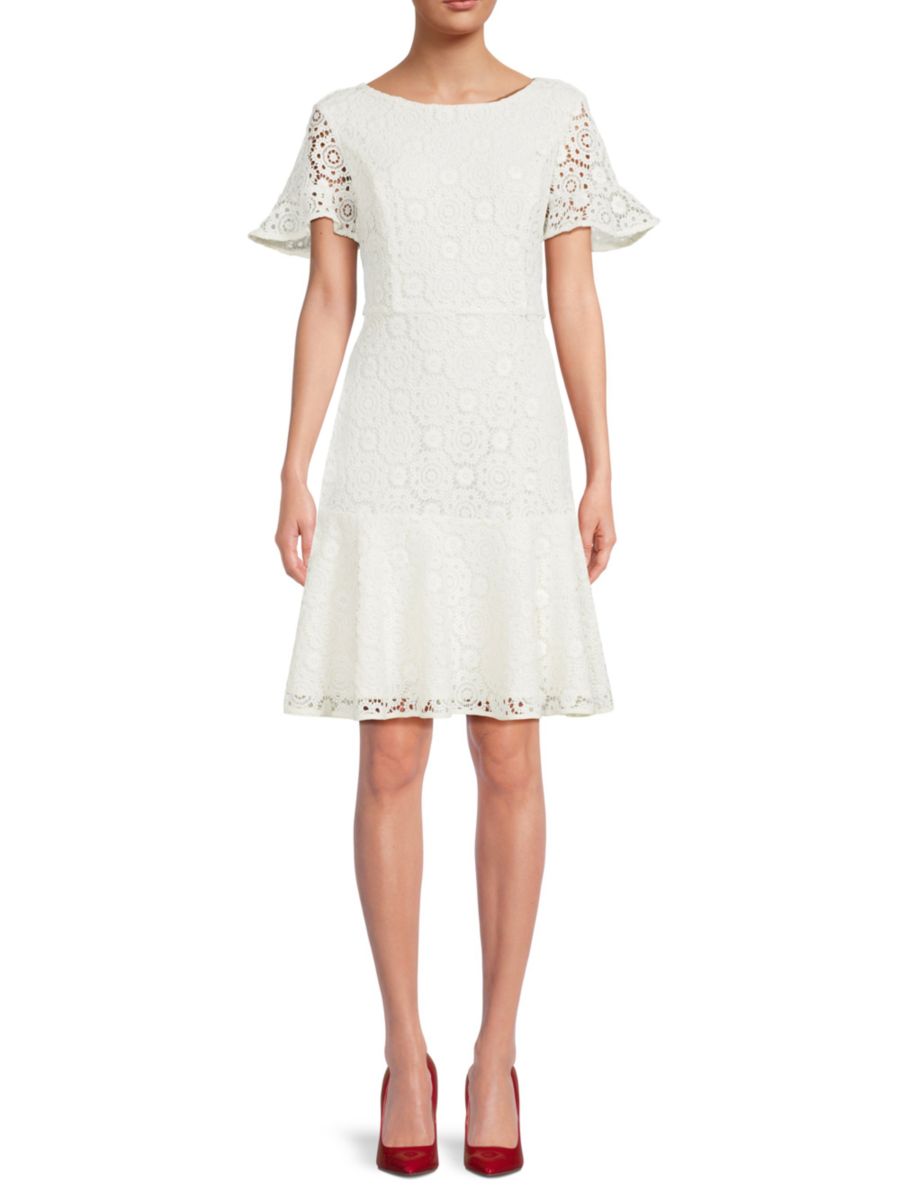 Платье с вышитым кружевом Focus by Shani, слоновая кость
Платье с вышитым кружевом Focus by Shani, слоновая кость