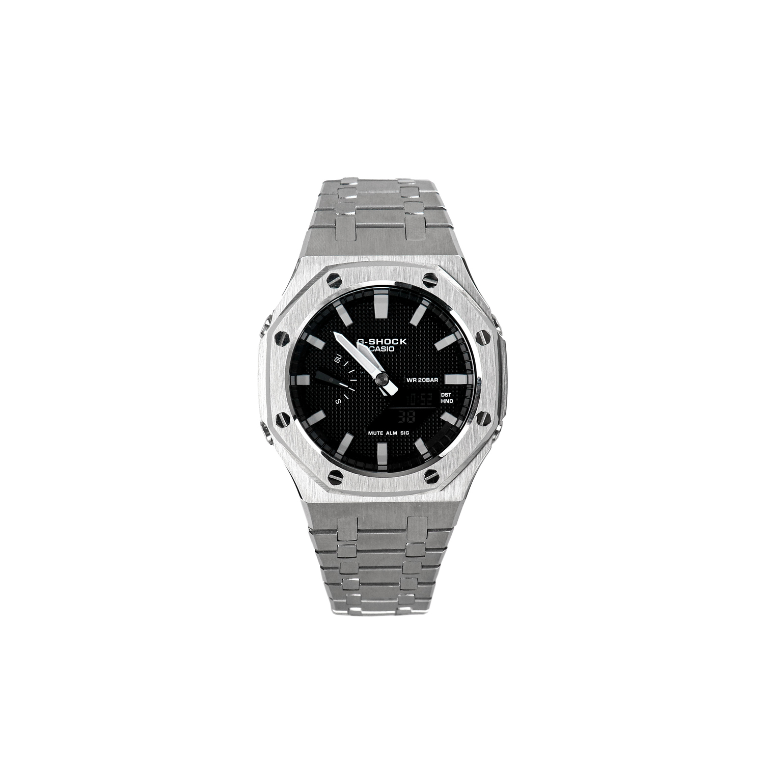 CASIO Мужские и женские часы Retrofit Series GA2100 с кварцевым механизмом, черный циферблат, браслет из нержавеющей стали
CASIO Мужские и женские часы Retrofit Series GA2100 с кварцевым механизмом, черный циферблат, браслет из нержавеющей стали