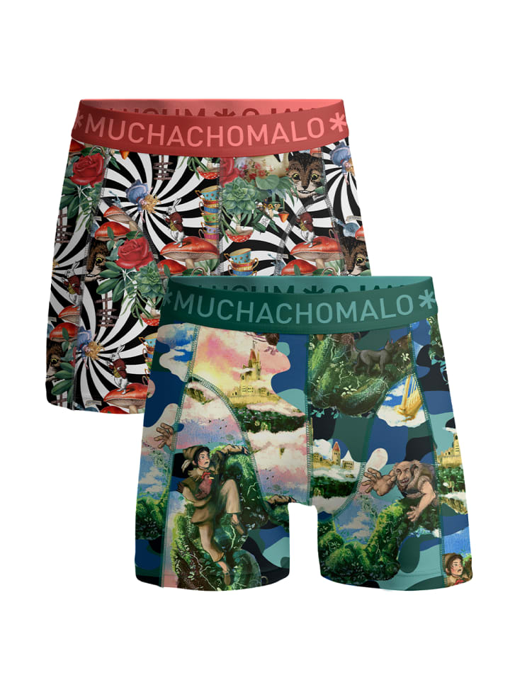 Muchachomalo Комплект из 2 штук: разноцветные боксерские трусы - для детей
Muchachomalo Комплект из 2 штук: разноцветные боксерские трусы - для детей