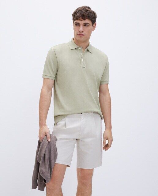 Мужская базовая рубашка-поло из пике с короткими рукавами Emidio Tucci, светло-зеленый
Мужская базовая рубашка-поло из пике с короткими рукавами Emidio Tucci, светло-зеленый