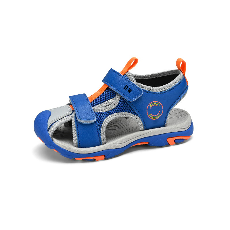 Детские сандалии с низким верхом, устойчивые к истиранию и скольжению D&W, синий/оранжевый 
Детские сандалии с низким верхом, устойчивые к истиранию и скольжению D&W, синий/оранжевый