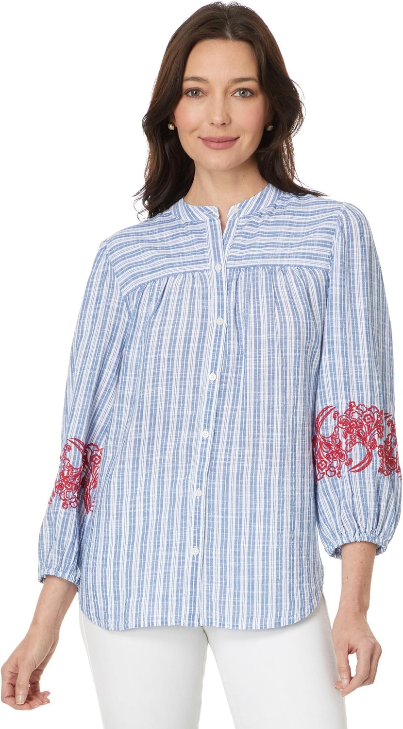 Туника Tommy Hilfiger Embroidered Sleeve Tunic, цвет Blue/White
Туника Tommy Hilfiger Embroidered Sleeve Tunic, цвет Blue/White