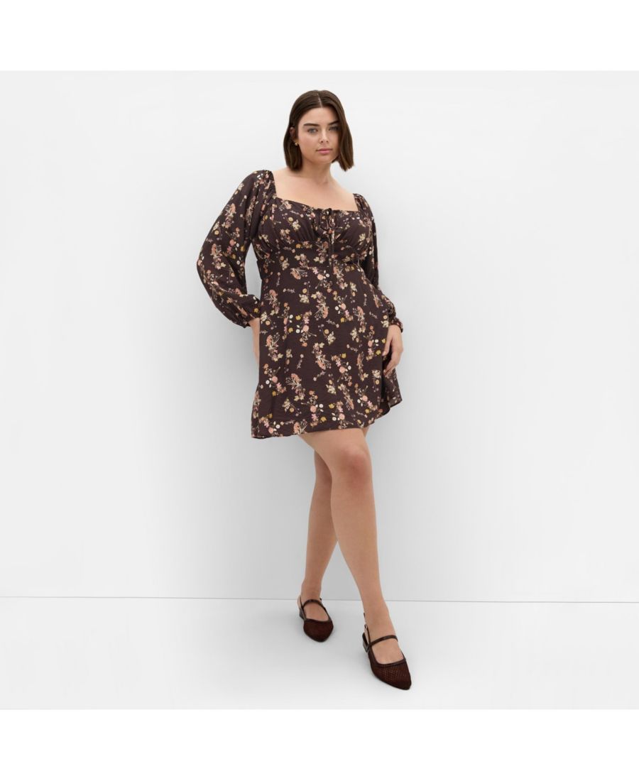 Мини-платье Abbie с длинными рукавами и принтом, больших размеров CITY CHIC, Cocoa bloom
Мини-платье Abbie с длинными рукавами и принтом, больших размеров CITY CHIC, Cocoa bloom
