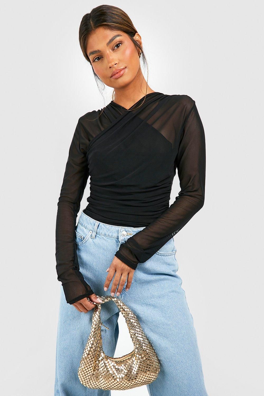 Боди сетчатое Boohoo через плечо, черный
Боди сетчатое Boohoo через плечо, черный