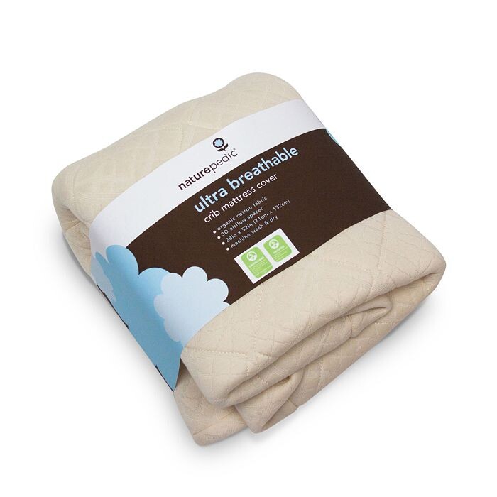 Naturepedic Дышащая органическая защита для кроватки Ultra Pad, белый 
Naturepedic Дышащая органическая защита для кроватки Ultra Pad, белый