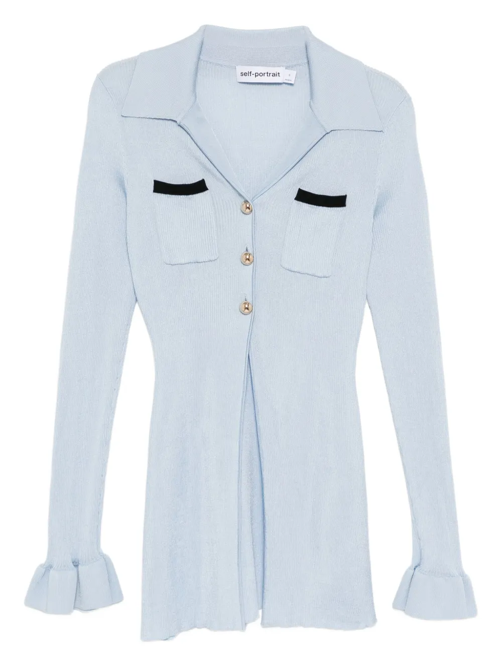 Длинный топ в рубчик Self-Portrait, синий
Длинный топ в рубчик Self-Portrait, синий