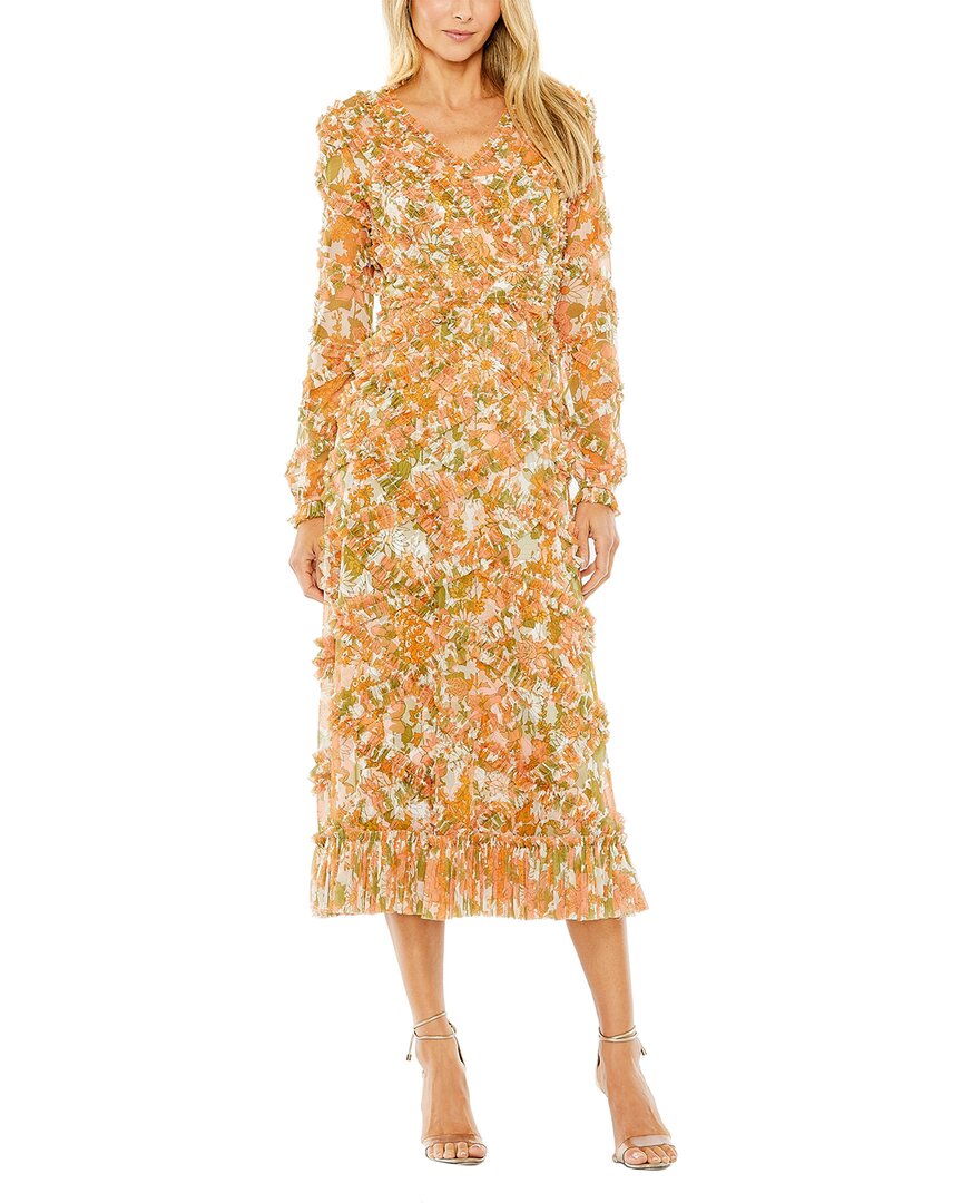 Платье Mac Duggal с низкой спинкой, цветочным принтом, V-образным вырезом и рюшами, оранжевый
Платье Mac Duggal с низкой спинкой, цветочным принтом, V-образным вырезом и рюшами, оранжевый