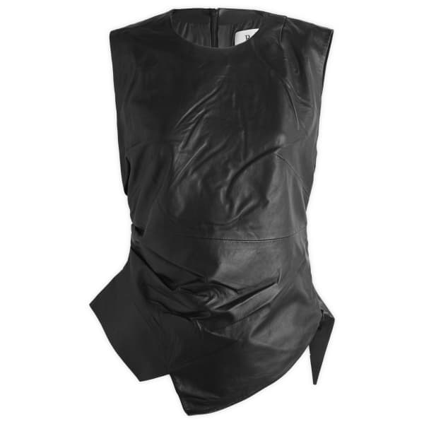 Кожаный топ без рукавов с драпировкой Róhe, черный
Кожаный топ без рукавов с драпировкой Róhe, черный