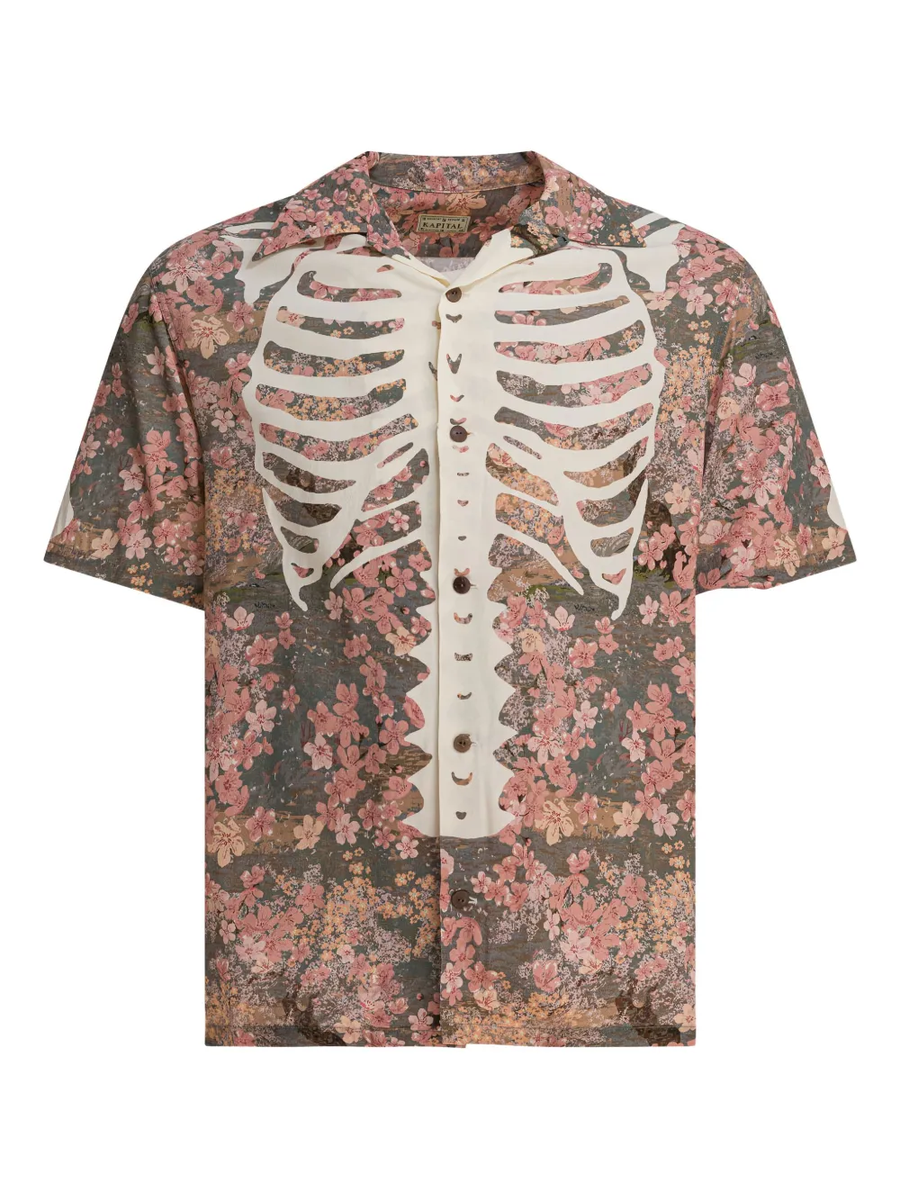 Рубашка с цветочным принтом KAPITAL, розовый 
Рубашка с цветочным принтом KAPITAL, розовый