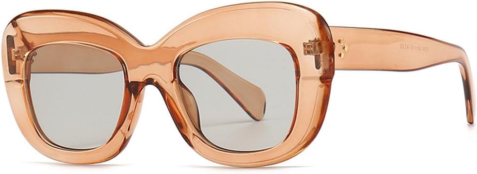 Модные ретро-солнцезащитные очки большого размера для женщин и мужчин, модель «кошачий глаз», роскошные, с заклепками, модные женские очки с защитой от УФ-излучения UV400 TYUVIVO, Champagne Gray
Модные ретро-солнцезащитные очки большого размера для женщин и мужчин, модель «кошачий глаз», роскошные, с заклепками, модные женские очки с защитой от УФ-излучения UV400 TYUVIVO, Champagne Gray