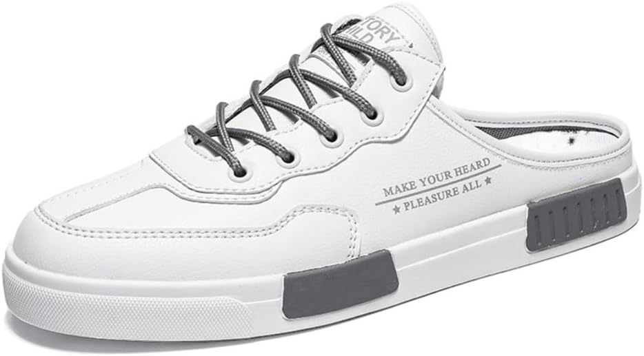 Мужские теннисные туфли без задника, широкие мюли, кроссовки на платформе, без скольжения, с массивной подошвой, дышащие, легкие, кожаные, повседневные, для ходьбы, шлепанцы, на шнуровке, удобные, для улицы и спортзала Geerta, белый
Мужские теннисные туфли без задника, широкие мюли, кроссовки на платформе, без скольжения, с массивной подошвой, дышащие, легкие, кожаные, повседневные, для ходьбы, шлепанцы, на шнуровке, удобные, для улицы и спортзала Geerta, белый