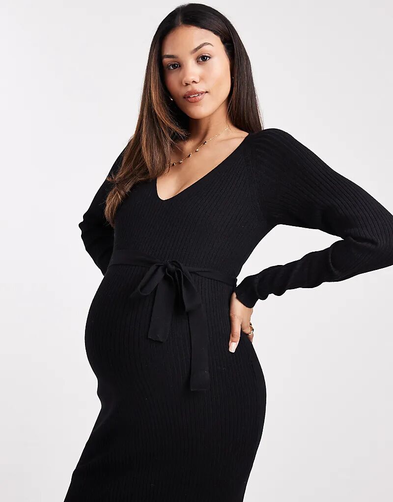 Платье-миди Vero Moda Maternity с длинными рукавами и поясом, черное
Платье-миди Vero Moda Maternity с длинными рукавами и поясом, черное